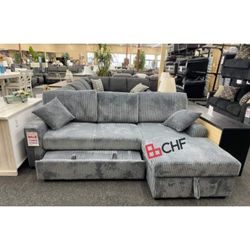 Livingroom sectional sofa with storage chaise and pullout bed