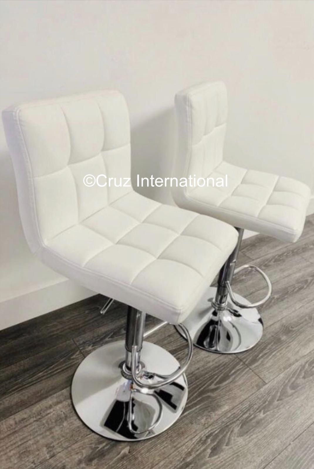 New 2 White Bar Stools
