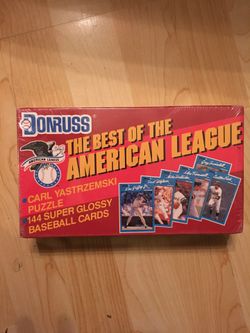 Donruss baseball cards the best of the American League vintage in wrapper