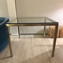 Room And Board Stainless Steel Parsons Table