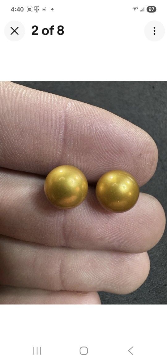 HONORA STERLING SILVER GENUINE GOLD PEARL EARRINGS