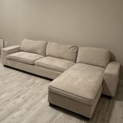 Beige L Shaped Couch For Living Room 
