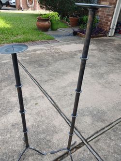 Wrought iron candle holders