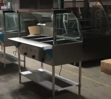NSF 3 plate warmer steam and dry table N3