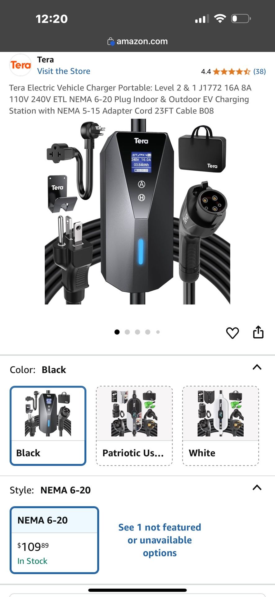 Portable EV Charger—Tera EVS01