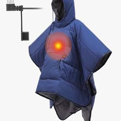 Preboun Heated Camp Poncho New