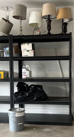 7 heavy duty metal shelves $125 per shelf