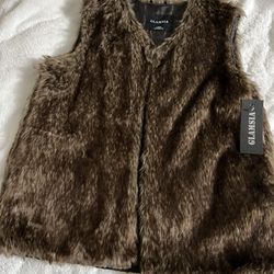 Brown Faux Fur Vest