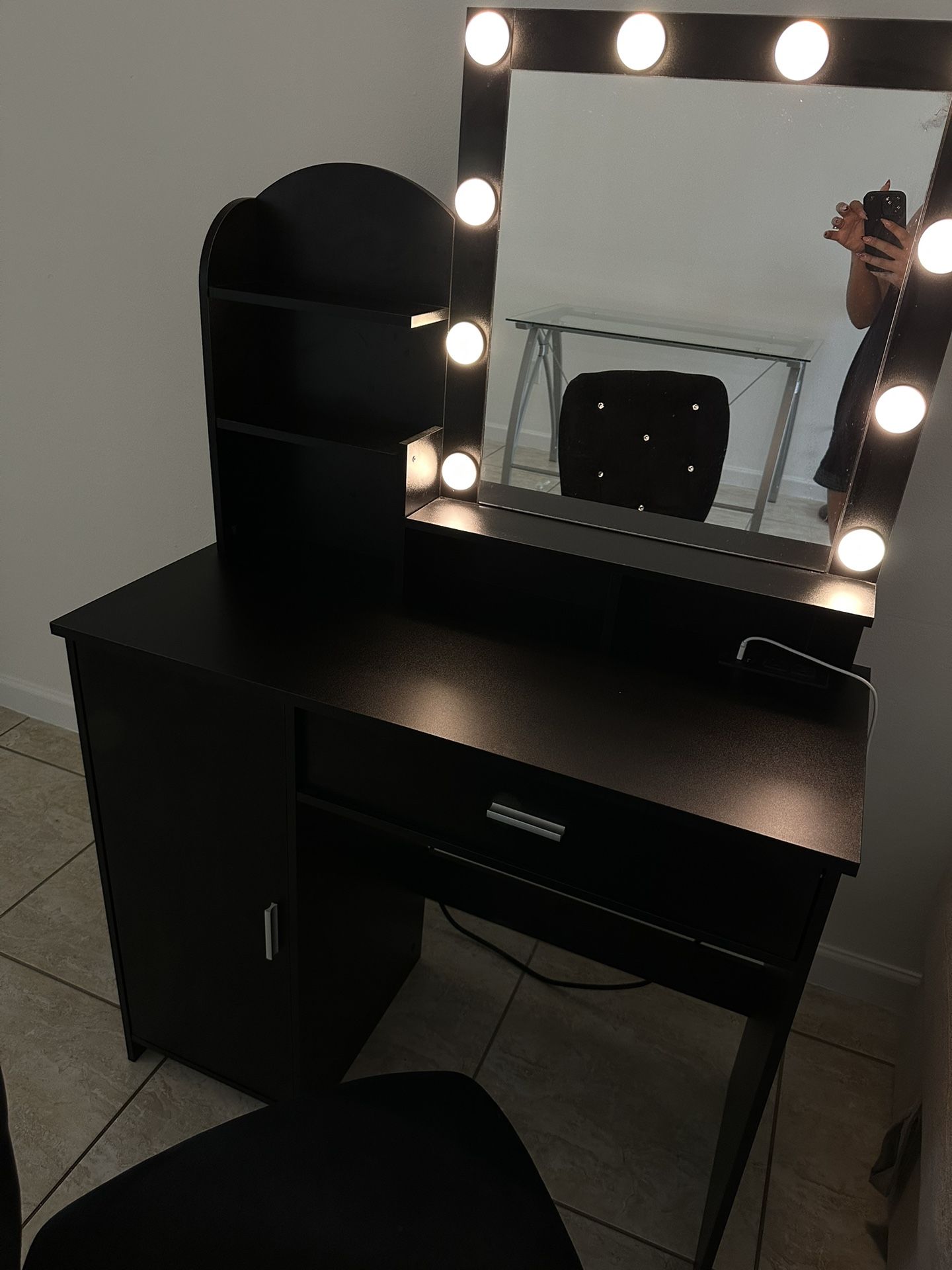 Vanity with lights