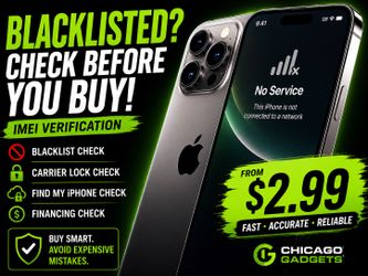 Blacklisted iPhone? Check Before You Buy! IMEI Verification Starting at $2.99