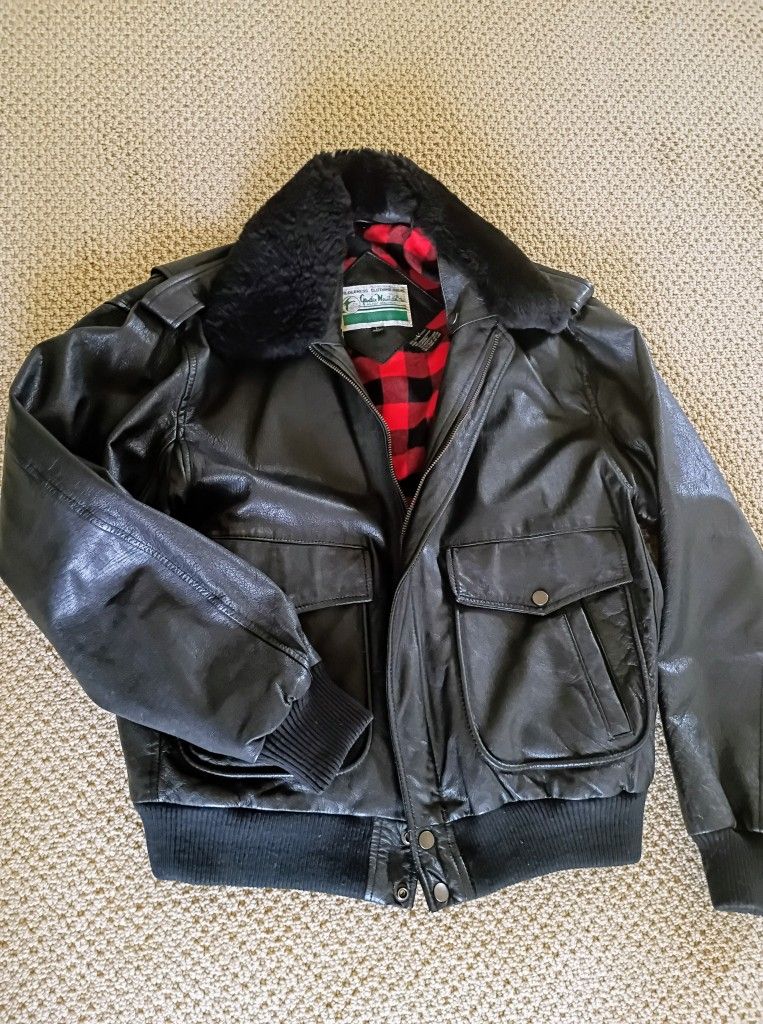 Leather Bomber Jacket