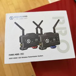 Hollyland Mars 400S Pro Wireless SDI/HDMI Video Transmission System 400ft Range - Never Used/Open Box