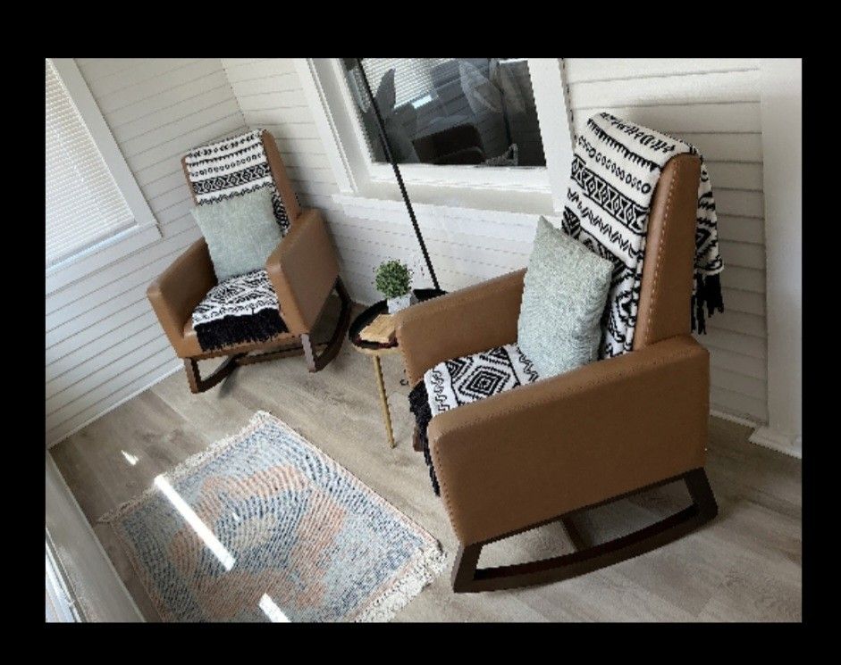 2 Faux Leather Rocking Chairs ($120)
