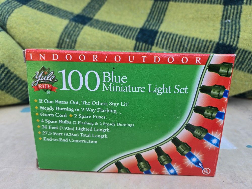 Miniature Blue Christmas Lights INDOOR/OUTDOOR
