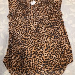 Blouse Animal Print Nordstrom Rack S