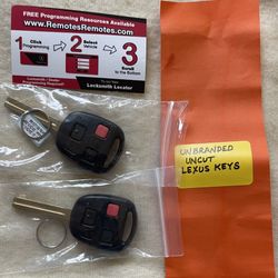 2 Lexus Uncut Keys & FOB for RX300 NEW