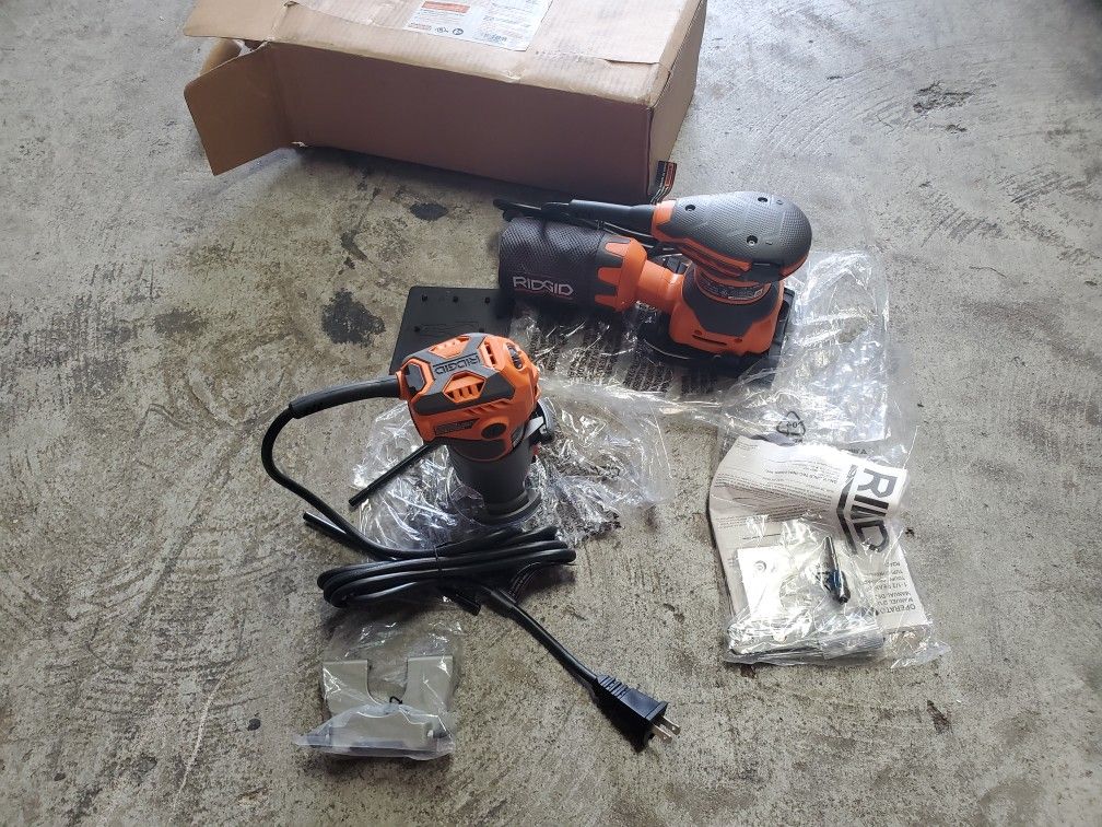 RIDGID 5.5 Amp Corded Fixed Base Trim Router with 2.4 Amp Corded 1