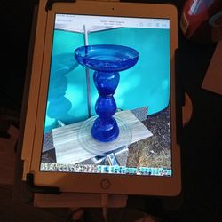 Glass Planter. This Upcycled Planter Is Made Of Cobalt Blue Glass Bowls And Vases And Plates. Can Sell Empty. $85.00 Or Planted With Succulents 