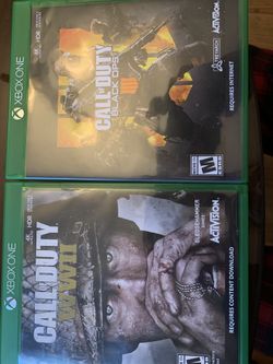 Call of duty WWII and BO4 like new ! Xbox