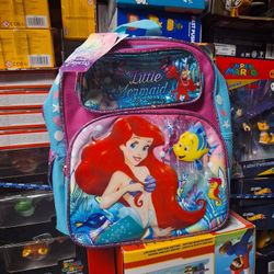 Little Mermaid 12 Inch Backpack 