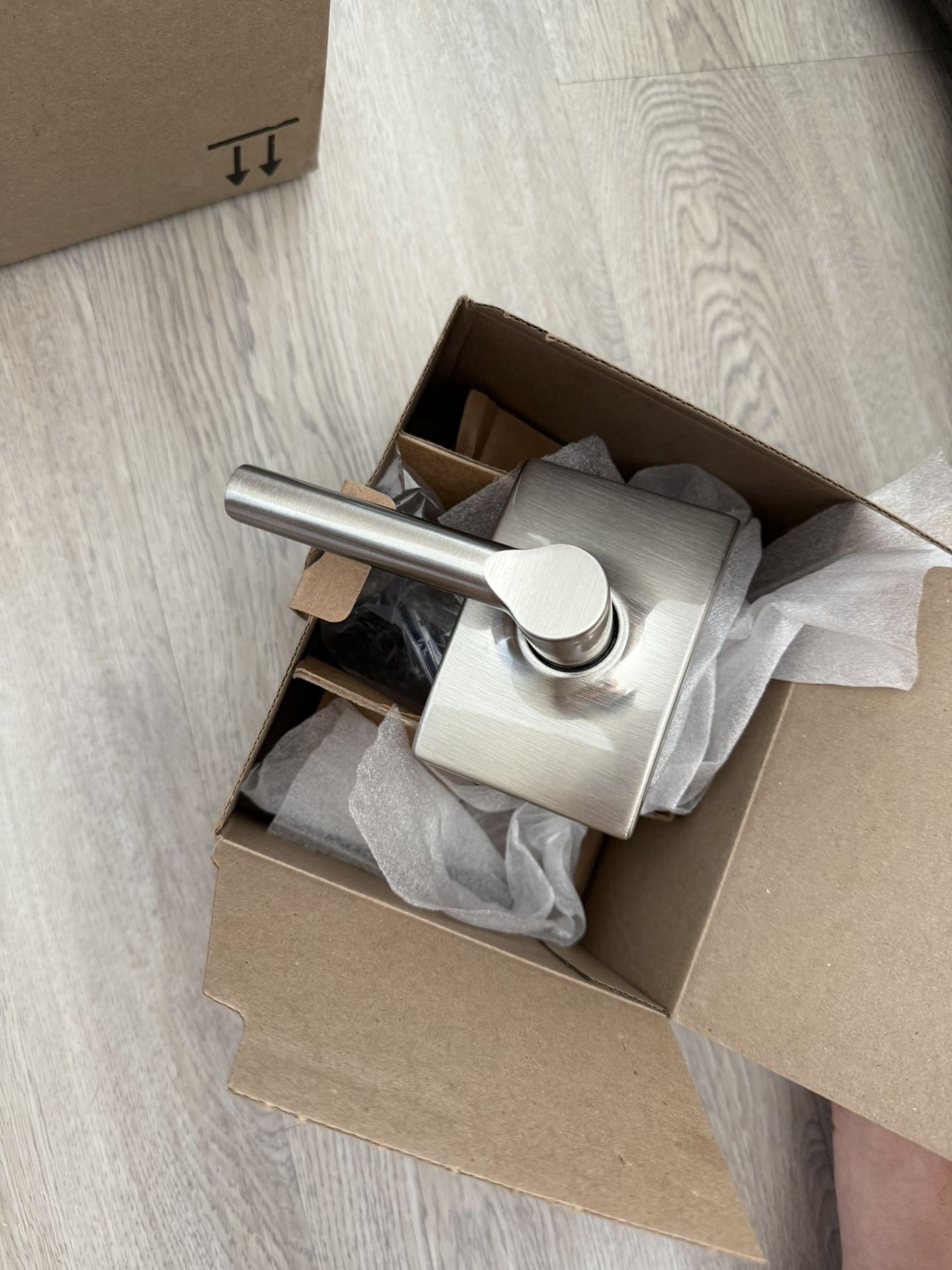 SCHLAGE F10 BRW 619 CEN Century Collection Broadway Hall and Closet Lever, Satin Nickel