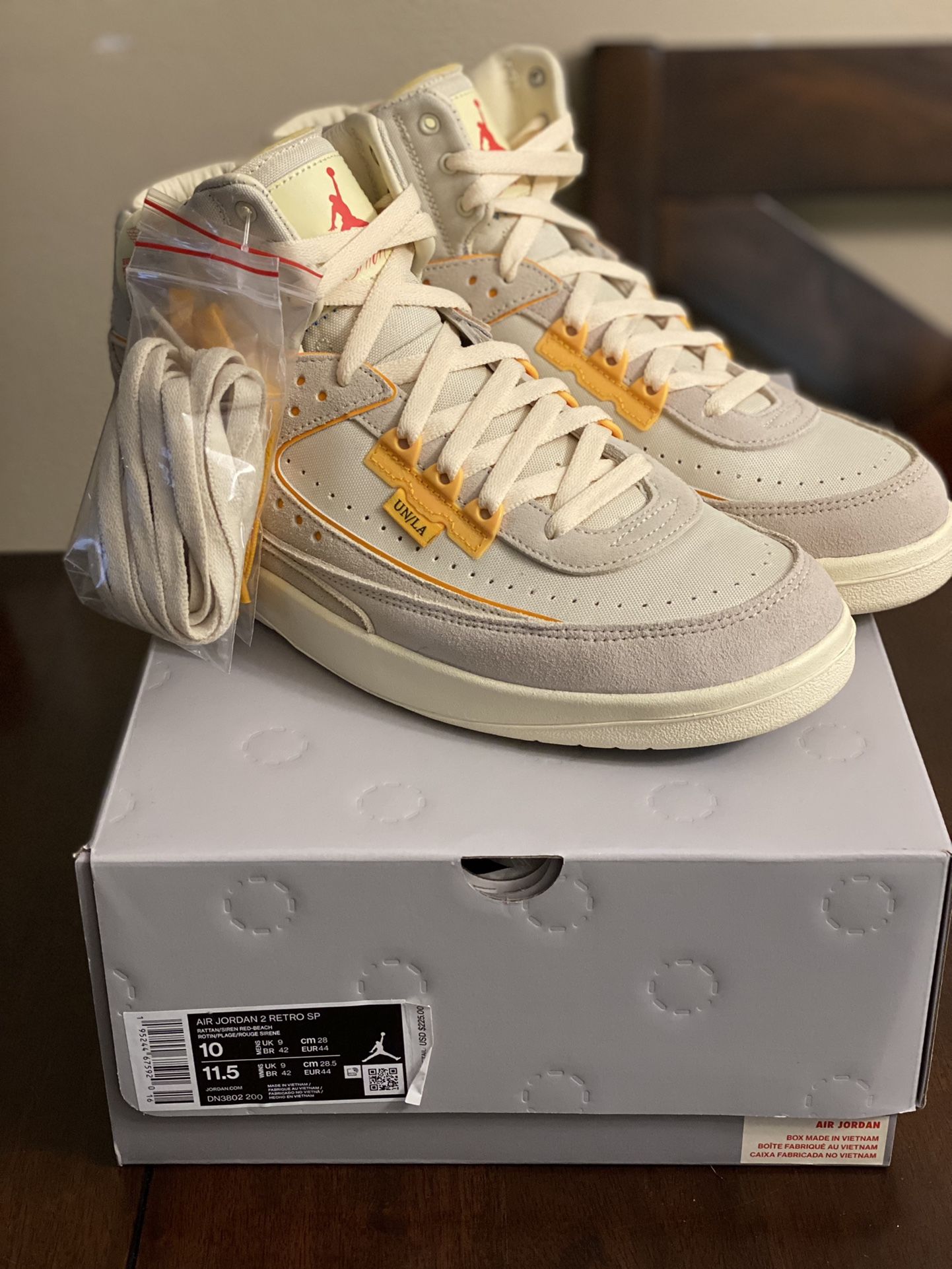 Air Jordan 2 Retro SP x Union LA Rattan | Sz 10 | New | $350