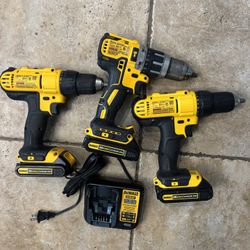 Dewalt Drills And Batteries & Charger 