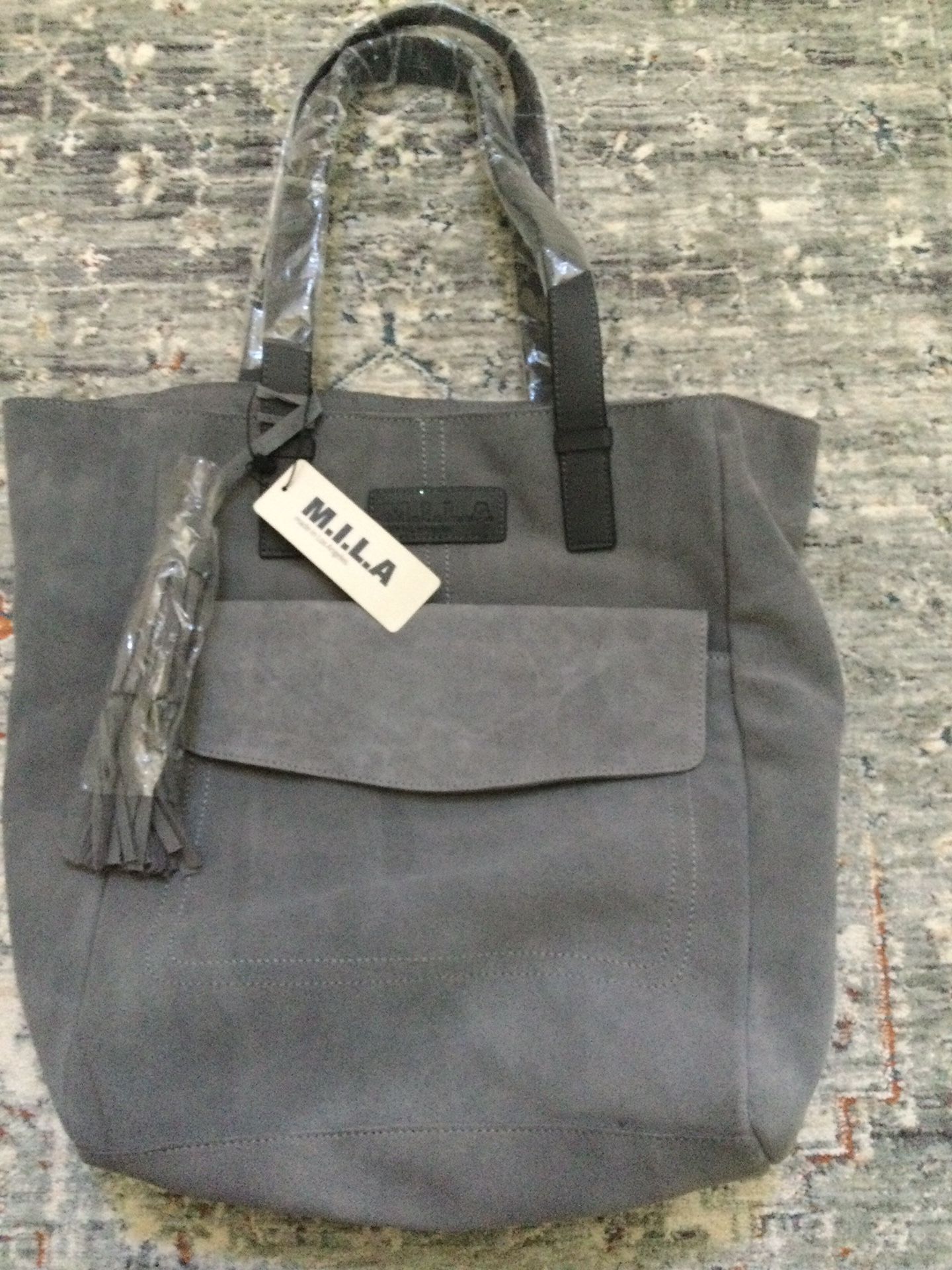 M.I.L.A Made in Los Angeles luxury leather tote bag