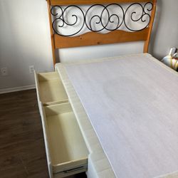 Bed Frame With Box Spring And Drawers 