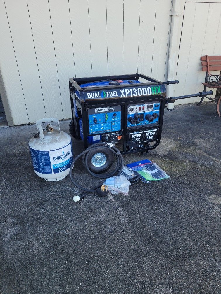 13,000 Watt Dual Fuel Portable HX Generator w/ CO Alert