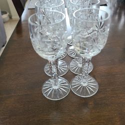 Vintage Cut Crystal Stemmed Glass Ware 