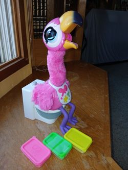Flamingo Toy On Potty