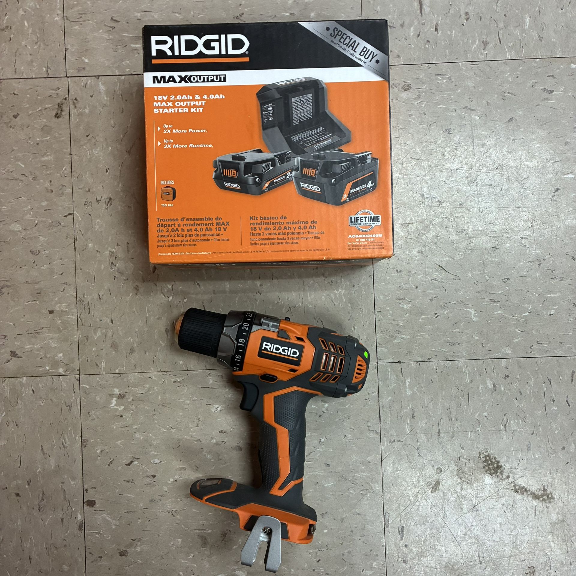 Ridgid Drill And Battery Pack