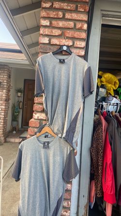 Gray T-Shirts with Dotted Mesh Panels – Set of 2