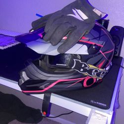 (Negotiable) Oniel Dirt Bike Helmet, Beer goggles, and shift gloves.