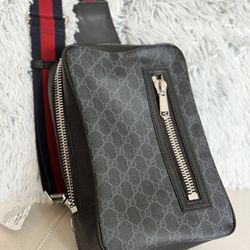 Gucci GG Black Sling Backpack Crossbody