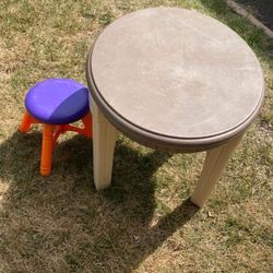 Kids Table With A Stool