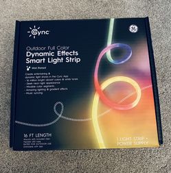 New Cync Outdoor Smart Light Strip 16 Feet Dynamic Effects Bluetooth Wi-Fi