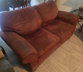 Burgundy Sofa and Love seat set
