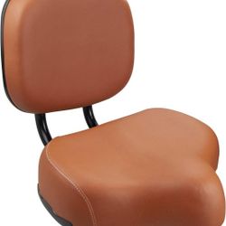 Bike Saddle with Backrest Replacement Soft Back Rest PU Cushion for Mountain Bike Tricycle Commuter Bike