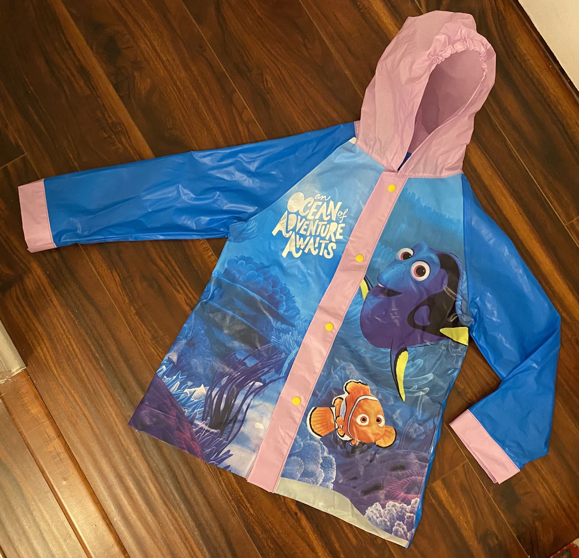Disney Finding Dory Hooded Rain Jacket for Girls Size S/M βοΈπ¦ππ π