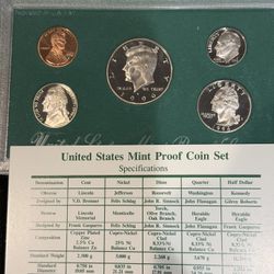 1996 S Gem Proof US Mint Set In Original Government Package With COA