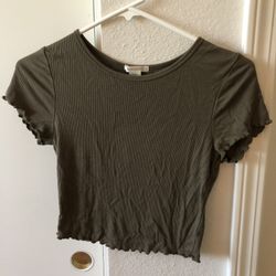 Olive Color Cropped top