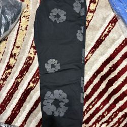 Black Denim tear Sweats