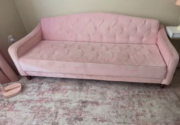 Pink sofa futon