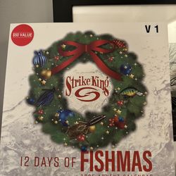 New sealed Strike King 12 days of Fishmas fishing lures-advent calendar