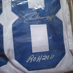 Nfl Dallas Cowboys Football Signed #88 Drew Pearson White Jeresy