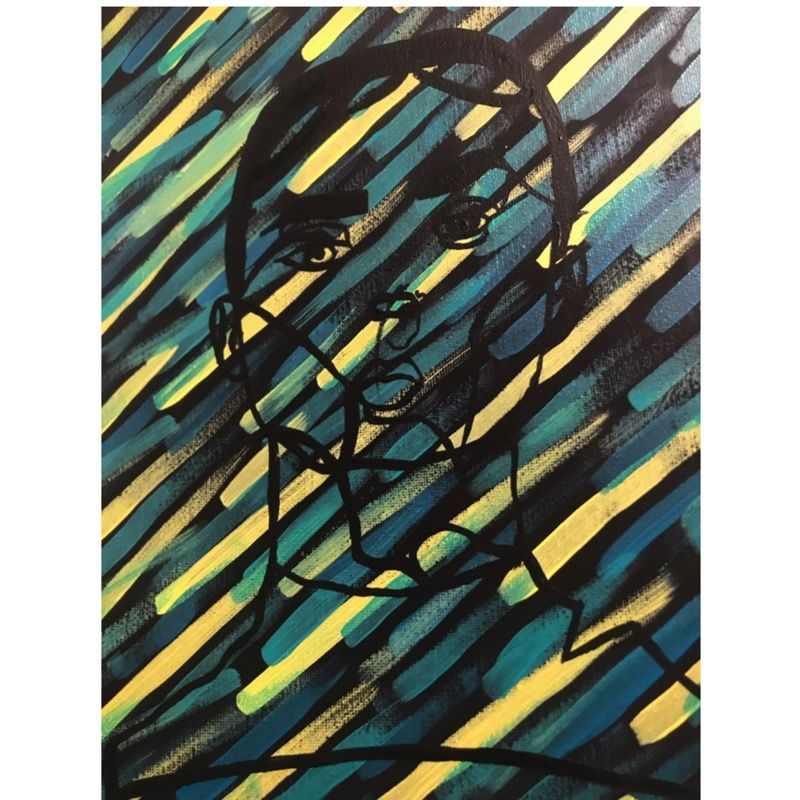 Abstract Girl Portrait Painting