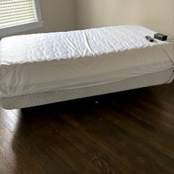 Adjustable Twin Frame And Mattress 
