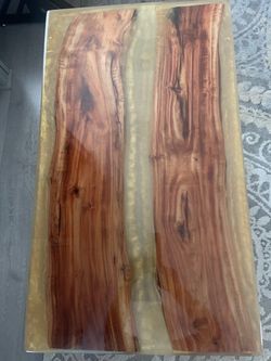 Epoxy river coffee table